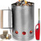 parpyon® Ciminiera Barbecue accendi carbonella BBQ Kit + accendifuoco 48 cubetti e accendi Gas Omaggio – Ideale per Accessori e Barbecue Weber (Kit-3)