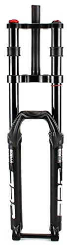 LHHL 26/27.5/29 Inch Downhill Mountain Bike Air Suspension Fork Travel 140mm Rebound Adjust Aluminum Alloy MTB Front Fork Thru Axle 15 * 100mm Manual Lockout (Color : Black, Size : 29 inch)