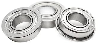 SSIMOO 5PCS ABEC-5 F6804ZZ 20x32x7mm F6804 2RS 20 * 32 * 7mm ZZ 2RS Flange Ball Bearing Thin wall Deep Groove Ball Bearing Bimetal Cover kindly (Color : F6804 ZZ 20X32X7, Size : ABEC 5)