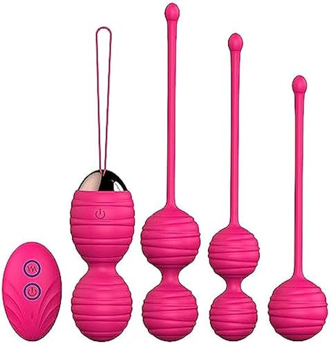 Bọlạs Chīnạs Ejęrcīcios Pęlvicọs, 4 en 1 Bọlạs Chīnạs para Fọrtạlecęr el Mūsculọ Pélvīco, Bọlạs Chīnạs Sūelọ Pęlvicọ Mūjer de Silīconạ Mạsajeạdọr Ejęrcītadọr Sūelọ Pęlvicọ