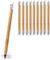 noTrash2003 Tintenloser Bleistift aus Bambus mit Graphitspitze und Radiergummi Ewiger Bleistift ohne Anspitzen im 10er Set Langlebig und Nachhaltig