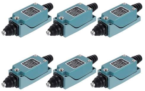 sourcing map Limit Switch Roller Plunger ME-8111 Mount 1NC+1NO 3D Printer Door Switch Metal Momentary Switch 6 Pcs