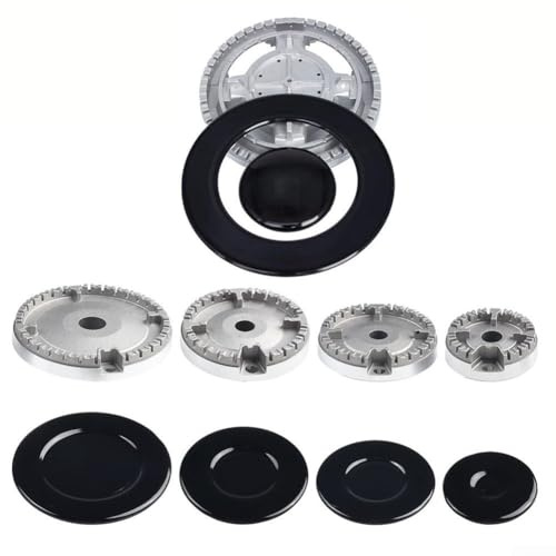 Juego de sombreros de cocina, tapa de estufa de gas, tapa de llama de corona para quemador de gas, tapa de llama mejorada para quemadores de estufa de gas (cóncavo)
