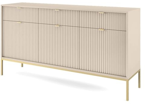 Selsey VELLORE - Dreitürige Kommode (Beige)