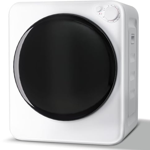 DollarDash 1.7 Cu.Ft Portable Clothes Dryer, 800W Front Load Compact Laundry Dryer Machine with Stainless Steel Tub, 5 Drying Modes & Easy Control Knob for Apartments, Dorms, RVs