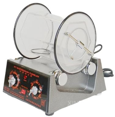 OUTFYT Lucidatrice a Tamburo KT-245, Macchina di Finitura a Bicchiere Vibrante, lucidatrice a Bicchiere Rotante 8 kg Strumenti for lucidatura di superfici di Gioielli,Prestazioni Potenti