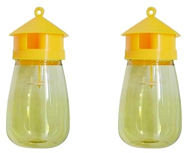 2 Pack Piège À Guêpes, Éliminateur De Guêpes De Jardin, Chasseur De Frelons Réutilisable, Chasseur De Mouches Léger, Dissuasif D'abeilles, Dispositif De Contrôle Des Mouches À Fruits Suspendu À L'exté