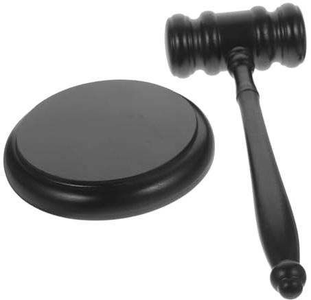 Hemobllo Martelletto Per Asta in Legno Massello Martelletto Da Giudice Finemente Levigato Superficie Liscia Per Aste