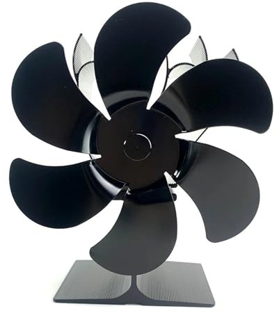 HFERTSCN Burner Fan,Stove Fans Log Burners,Log Burner Fan, 6 Blade Heat Powered Stove Fan Mini Fireplace Fan Log Wood Burner Eco Fan Quiet Fireplace Fan Heater Efficient Heat Distribution FANDIAO