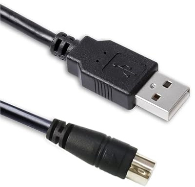 IK Multimedia USB/USB-C to Mini-Din Cable for iRig Series iRig HD HD-A Keys I/O 25/49 MIDI 2 Pro Pro Duo Pro I/O Stream(USB to Mini-Din,1m)