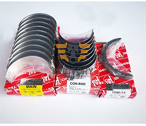EVICTORY 14B Crankshaft Main Bearings Conrod Bearing Thrust Washer for Toyota Engine Bearing kit