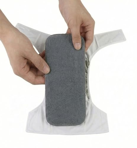 Inserts Absorbants Couche-culotte Lavable Réutilisable Adulte | Polyester 5 couches. 20x60cm. Respirant hypoallergénique. Lavable machine 30°C. Pour incontinence jour et nuit.