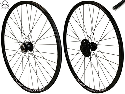 Redondo 26 Zoll Laufrad Set Hinterrad Vorderrad Disc Felge Schwarz + HG Kassette