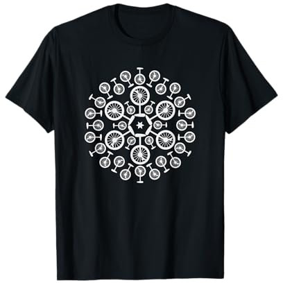 Schneeflocke Weihnachten Einrad T-Shirt