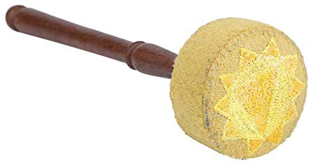 Tibetische Klangschale Stürmer Mallet Hand Made Hartholz Filz Mallet Stick Buddhismus Anlage(Gelb)