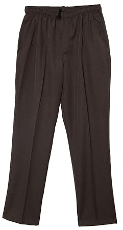 Pantalón Adaptado Hombre - Verano - Pantalon Vestir con Goma en la Cintura - Tallas Grandes - Gris/Marino/Tostado (Tostado, L)