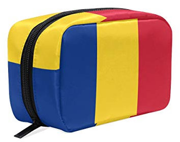 FANTAZIO Kosmetiktasche für Frauen Flagge von Rumänien Make-up-Taschen