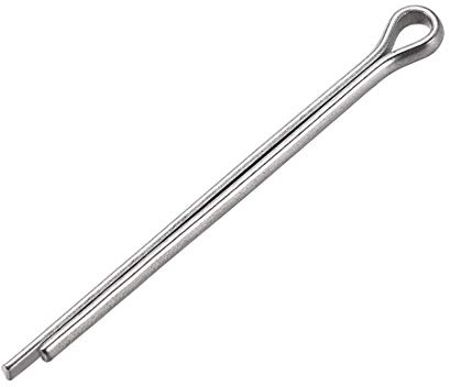 sourcing map 15Stk.Geteilter Splint -3mm x 45mm 304 Edelstahl 2 Zinken Schlüssel Silber
