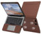 TYTX Kompatibel mit MacBook Air 13 Zoll Hülle Leder Case für MacBook Air 13 2021-2018 (A2337M1/A2179/A1932),Laptop-Hülle Schutzhülle Case Cover mit Heat-Vent und Stand Funktion, Braun