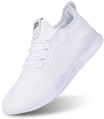 GHFKKB Baskets et Chaussures de Sport sans Lacets Blanche Homme Tennis Légères et Confortables Running Garcon 39