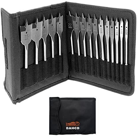 Bahco 15 Piece Flat Spade Drill Bit Set 6mm 35mm in Storage Wallet 9529SET15