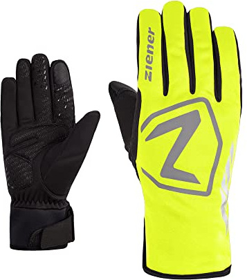 Ziener Herren DAQUA Fahrradhandschuhe, Winter |wasserdicht, Soft-Shell, gepolstert, Poison Yellow, 6,5