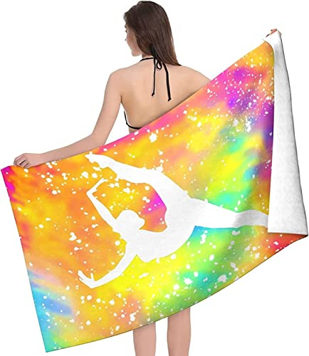 Telo Da Spiaggia Ginnastica Telo Mare Microfibra 150x70 cm Telo da Mare Asciugatura Rapida Leggero e Portatile, Asciugamano da Spiaggia Ragazza per viaggio, Campeggio e Bagno