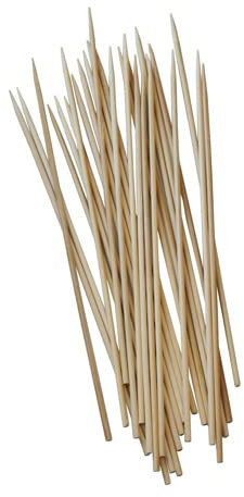PAPSTAR 1000 brochetas de madera pura de 3,5 mm de diámetro y 20 cm