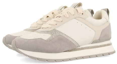 Sneakers Off-White con Detalle DE Strass para Mujer ISPICA