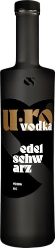 Edelschwarz Alpine Bio Vodka 'u.ro' | 700ml | 40% Vol. | Best of Vodka International Falstaff 2024, 96/100 Punkte | Premium Handcrafted Vodka aus Südtirol | Bio-Qualität