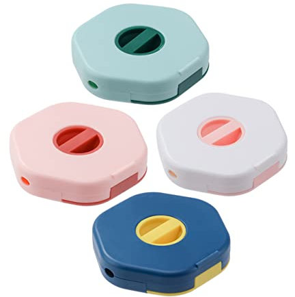 Homoyoyo 4pcs Cable Management Box and Cord Winder Set Portable Data Cable Storage Organizer Phone Stand for Headphone Multiple Colors for Home and Travel