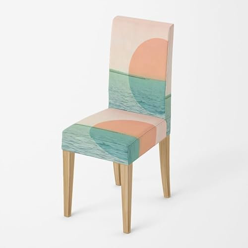 Stuhlhussen Gelbrot Stuhlüberzug Weich Spandex Stuhlhussen Schwingstühle Stuhlbezug Waschbar Stuhl überzug Abnehmbare Stuhlbezüge mit Gummiband Hussen für Stühle Stuhlhussen 8er Set