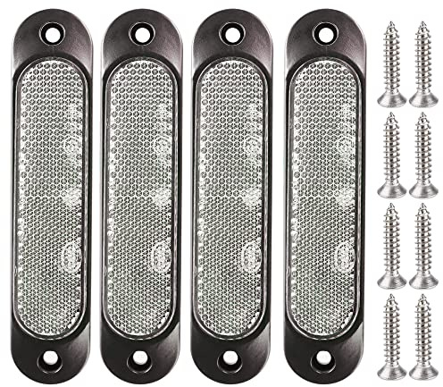 Gebildet 4st 12V-24V Främre Sidomarkör 27 LED Trailer Truck, Bakre Led Marker Trailer Parkering Blinkers för Lastbil Buss Båt Rv Lastbilar SUV UTV(Vit)