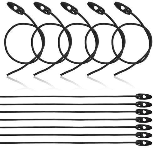 DEANKEJI Tendeur Elastique, 12 Pièces Sandow pour Bache, 50 et 100 cm, avec Boucle en Nylon, Sangles Élastiques en Latex, Tendeur Bache pour Caravanes, Jardins et Bagages
