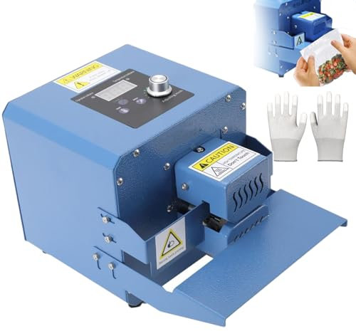 UKLULUAMZ Heat Sealer Continuous Band Sealer 300W,Automatic Plastic Bag Sealer with Adjustable Bag Thickness,Industrial Food Packaging Machine