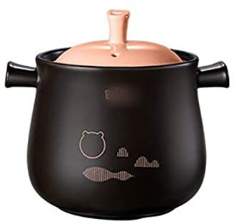 CWCQGH Pentola di Cottura in Vetro, casseruola, stufato, Gas Domestico, zuppa, pentola di Terracotta, Riso, pentola in Ceramica, fornello a Gas, casseruole Dedicate, Resistenza