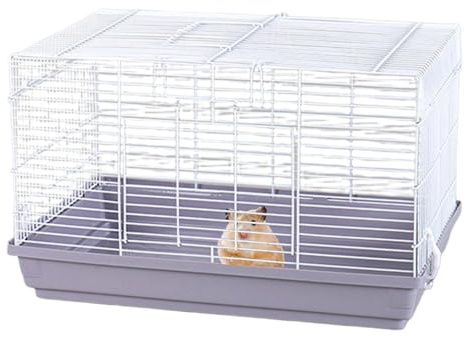Sghtil Chinchilla House Großer Hamsterkäfig, tragbar, Igel, Lebensraum für Kleintiere, belüftet, Chinchilla-Käfig mit abnehmbarem Boden für die Verwendung im Innenbereich