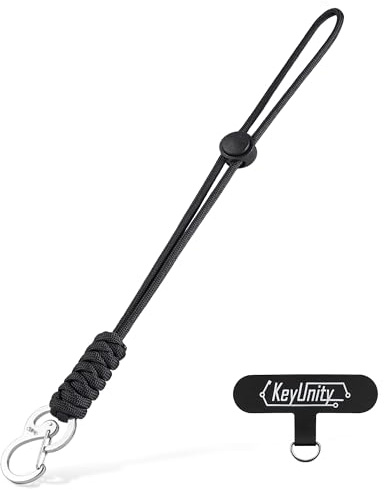 KeyUnity KC01 Braided Carabiner(Mit Schnurschloss), Schlüsselanhänger Paracord, Paracord Anhänger, Schlüsselanhänger，Geeignet Für Handys, Kamerataschen, Wasserflaschen Usw