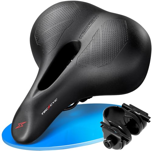 TECHCYC Fahrradsattel | Ergonomisch | Stoßdämpfend | Bequem Weich