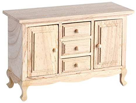 Milisten Mini Meubles en Bois pour Maison Miniature, Buffet en Bois, Armoire Décorative Miniature, Style Chic, pour Garçon et Filles et Collectionneurs