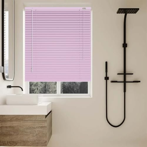 jalusienen Fenster Innen Verdunkelungsrollo Aluminium Jalousie Für Fenster Und Türen 30 40 50 60 70 80 90 110 120 115 140cm Metall Jalousetten Wasserdicht(Pink)