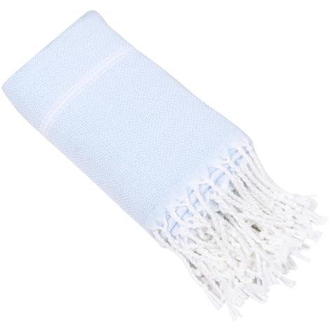 Deuson Asciugamano per hammam, 90 x 180 cm, ad asciugatura rapida, senza sabbia, resistente ai colori, in cotone, asciugamano da bagno, sauna, telo mare turco per viaggi, bagno, yoga, campeggio (blu