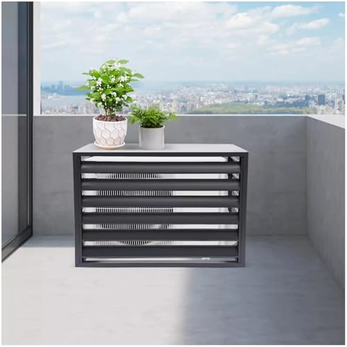 DVTFRUI Outdoor Privacy Fence Air Conditioner Cover,Composter Bin,Trash Can Fence,Aluminum Alloy Enclosure Panels for Hiding And Concealing outside AC Unit,110x50x70cm