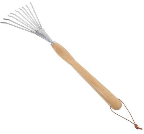 TOYANDONA Rastrello Per Orto Manuale Rastrello Per Foglie Attrezzo Da Giardino Con Manico Ergonomico Piccolo Resistente