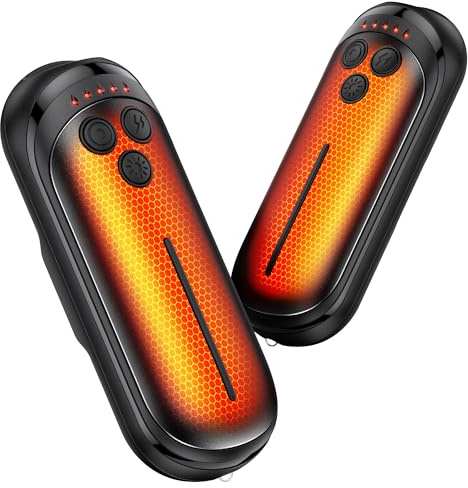 DeeKom Rechargeable Hand Warmers 2 Pack, 6000mAh Electric Hand Warmer Rechargeable, 2 in 1 Portable Hand Warmers with AI Smart Chips, Outdoor, Hunting, Camping for Family for Christmas