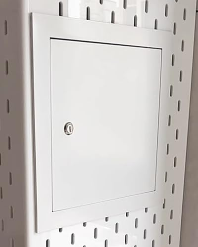 Panel de acceso a la pared con cerradura de 66 x 66 cm para llave de ducha, trampa de inspección, placa decorativa para caja eléctrica, escotilla de acceso duradera para un fácil mantenimiento.