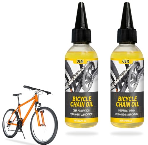 LAKPYN 2 Piezas lubricante para Cadenas de Bicicletas de Carretera, Grasa lubricante Biodegradable, Para Todo Tipo de Bicicletas, 100 ml