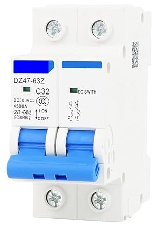 Disyuntor vacío abierto, Panel de interruptores automáticos, interruptor automático pequeño CC DZ47-63Z, protector contra cortocircuitos por sobrecarga aire for sistemas fotovoltaicos(63A)