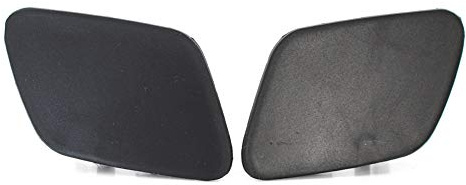Motorbike 2pcs Front Bumper Headlight Washer Nozzle Jet Cover Caps Accessaries for X5 E70 2006-2012, Black
