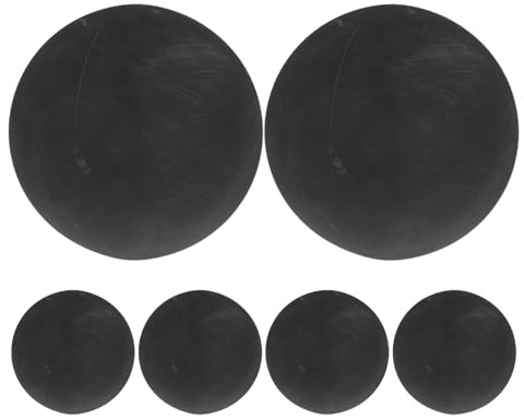 Toyvian 6 Pezzi Palline da Racquetball in Gomma ad Alta Elasticità Palline Squash Professionali Resistenti per Allenamento Giochi per Divertimento in Cortile Nero
